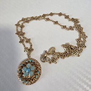 Catherine Popesco Gold-Plated Turquoise Necklace